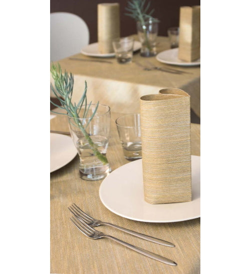 Tovaglia 120x120 Spunlace Packservice Micro Melange Oro 80 Pezzi