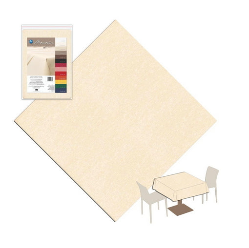 Tovaglia 150x150 in Poliestere Lavabile Packservice Monolin Beige 12 Pezzi