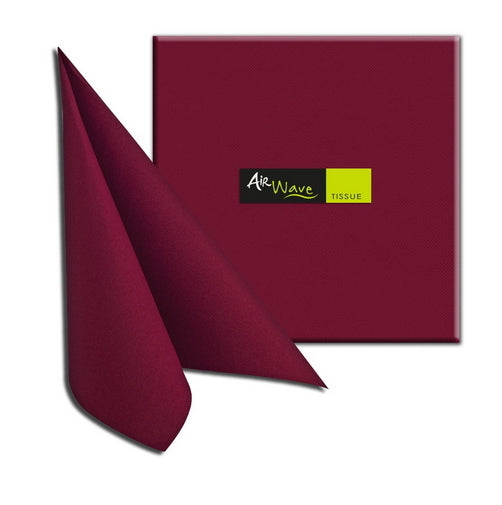 Tovaglioli 40x40 TNT Packservice Airwave Color Tissue Bordeaux 1200 Pezzi