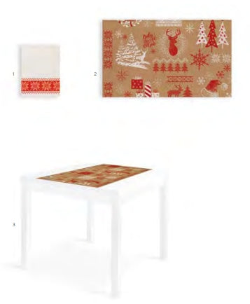 Tovaglietta Runner Natalizia You & Me 120x48 Airlaid Packservice Plus Wish Oro 200 Pezzi